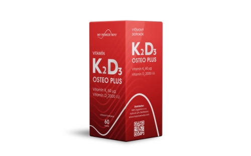 MY POWER WAY Vitamín K2D3 OSTEO PLUS, 60 kapslí